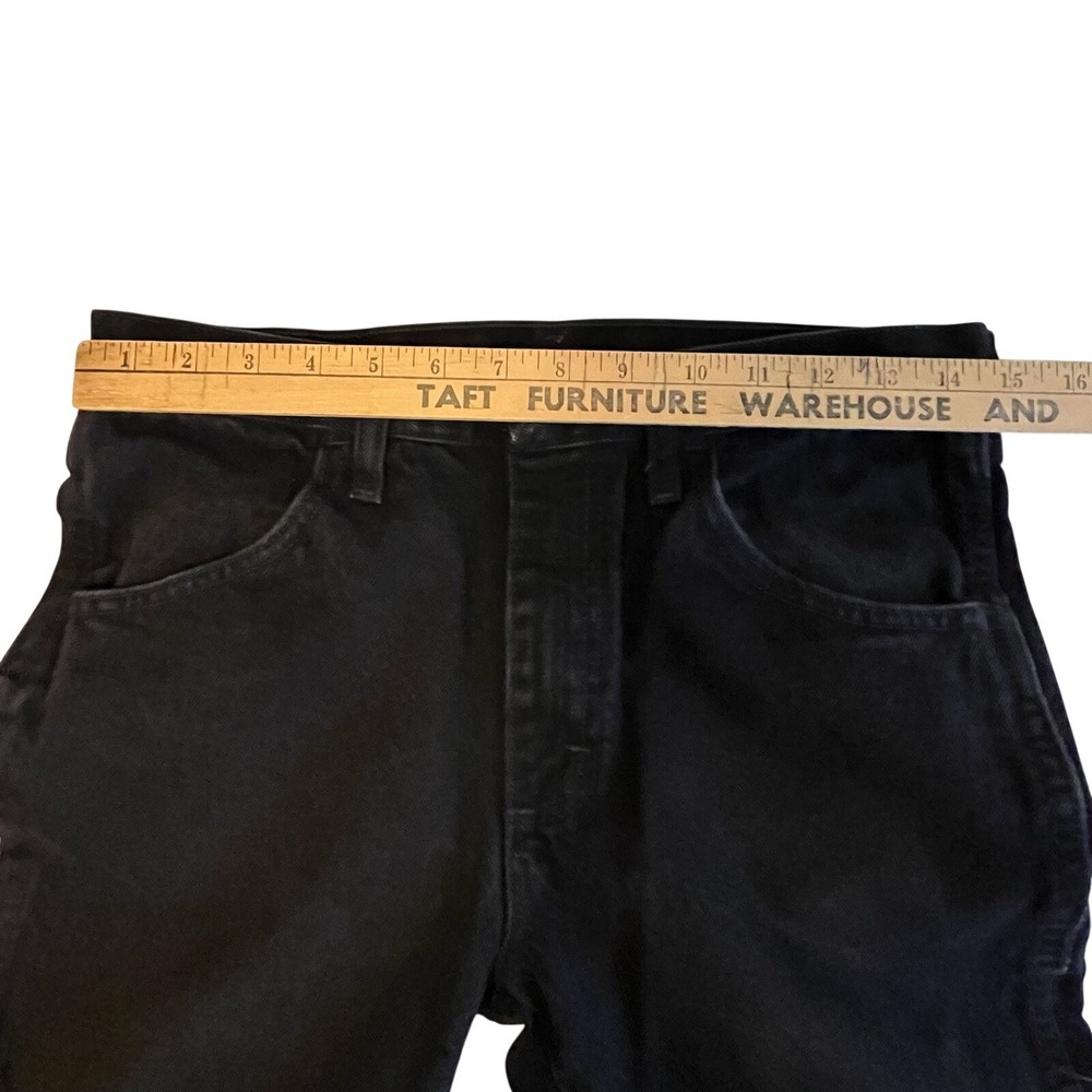 Rustler Cowboy Cut Slim Fit Jeans Men 30x30 Actual 29 Black Denim Workwear‎ - Picture 4 of 12